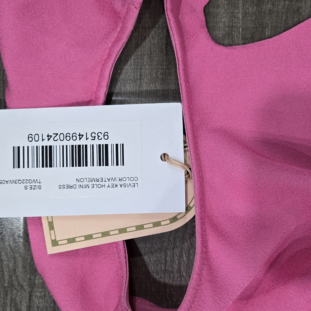 Pink Keyhole Mini Dress - Picture 5 of 6
